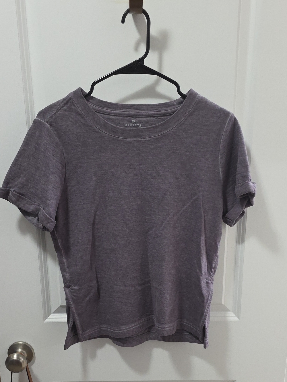 Athleta Heathered Lavender Short-Sleeve Tee